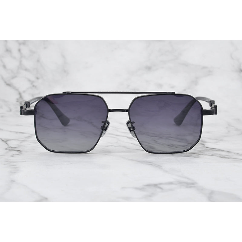 CHH Chrome Hearts Glasses Pure Titanium Double Beam Polygonal Myopia Glasses Frame & Sunglasses