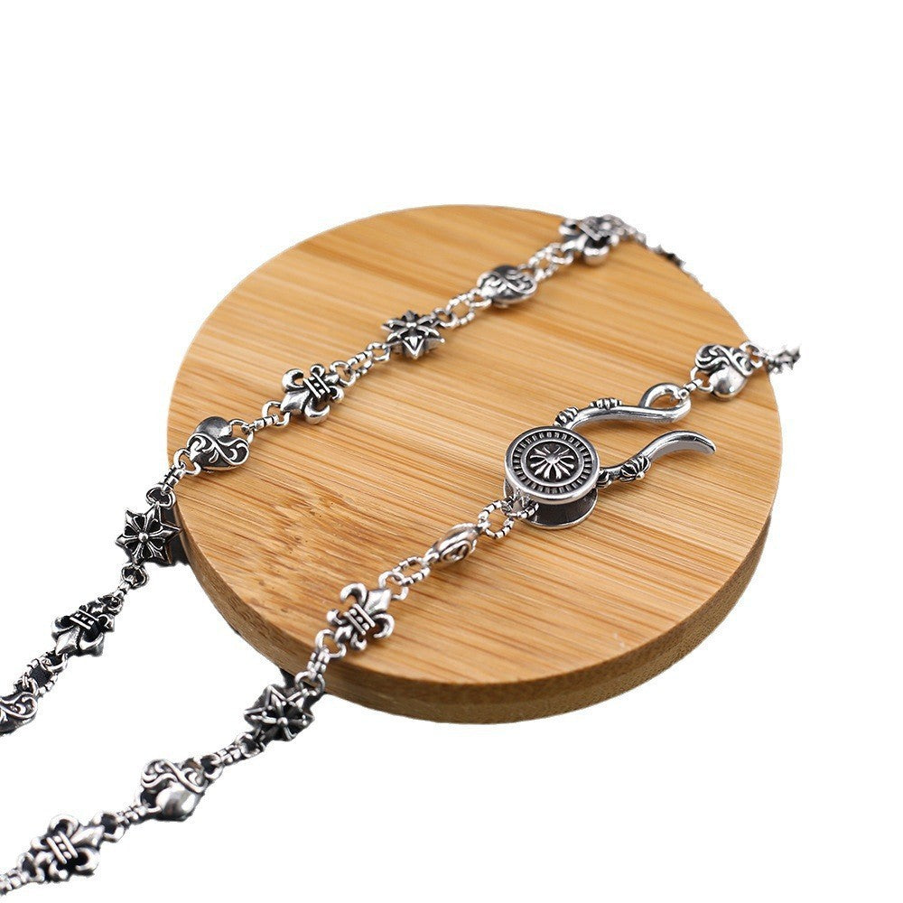Chrome Hearts anchor love cross necklace