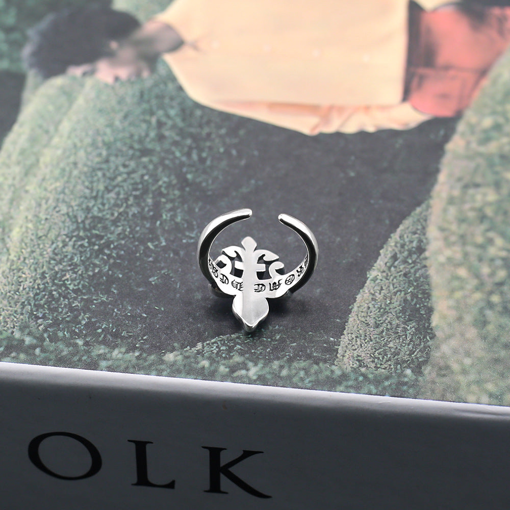 chrome hearts retro old anchor open ring