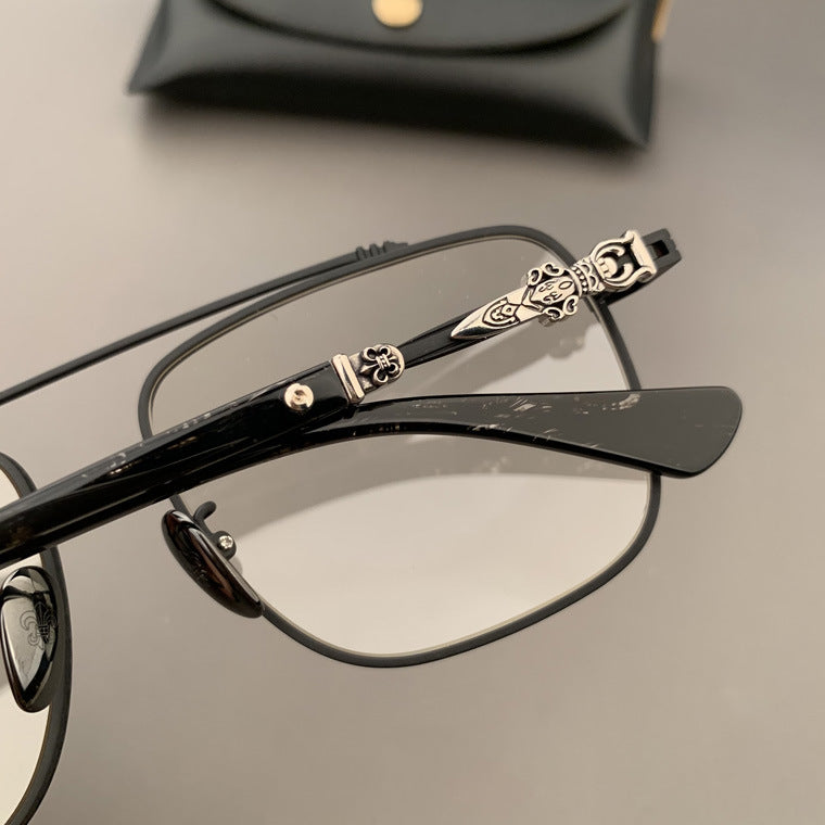 CHH Chrome Hearts Glasses Ultra Light Square Toad Mirror Myopia Glasses Frame