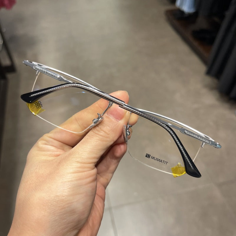 CHH Chrome Hearts Glasses Pure Titanium Half Frame Business Glasses Frame