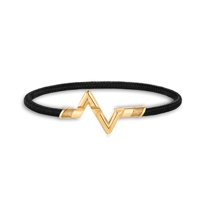 18K Louis Vuitton Volt Upside Down Play Black Bracelet
