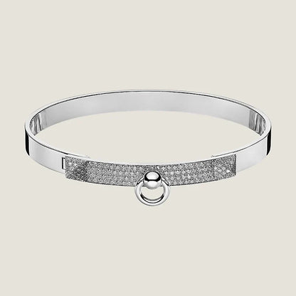 18K Collier De Chien Diamond Hermes Bracelet