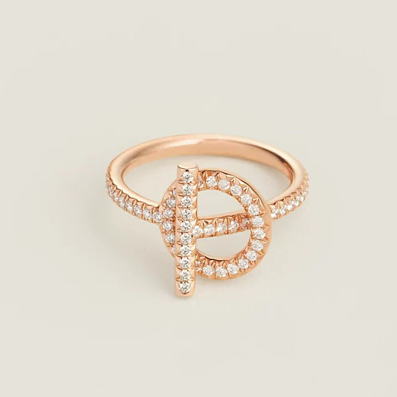 18K Echappee Diamond Hermes Ring