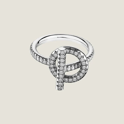 18K Echappee Diamond Hermes Ring