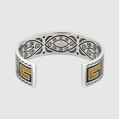 Double Gucci Cube Yellow Wide Bracelet