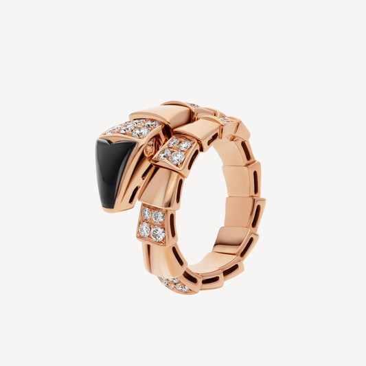 18K BVLGARI Serpenti Viper Black Ring