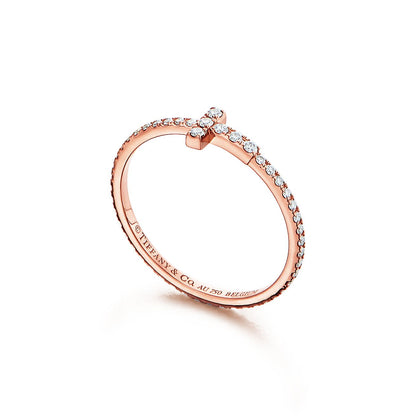 18K Tiffany Diamond Wire Ring