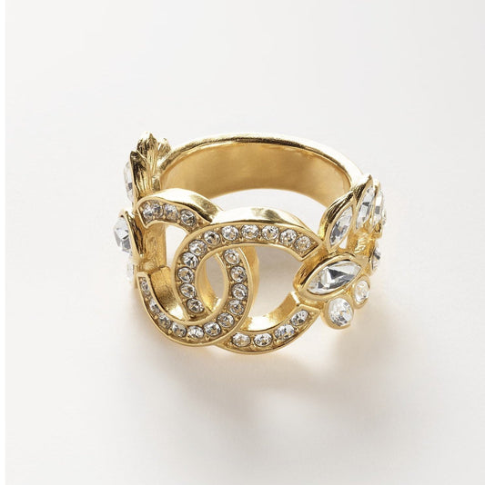 18K  Chanel Flower Crystals Ring