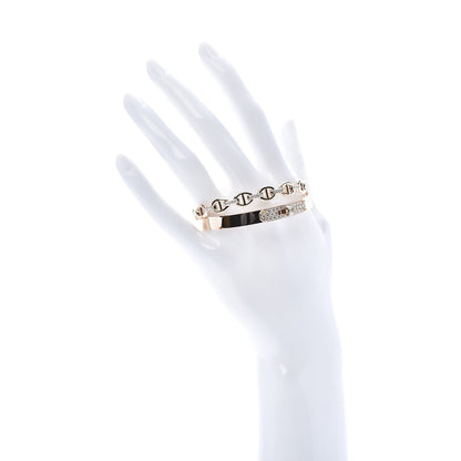 18K Kelly Double Tour Diamond Hermes Bracelet