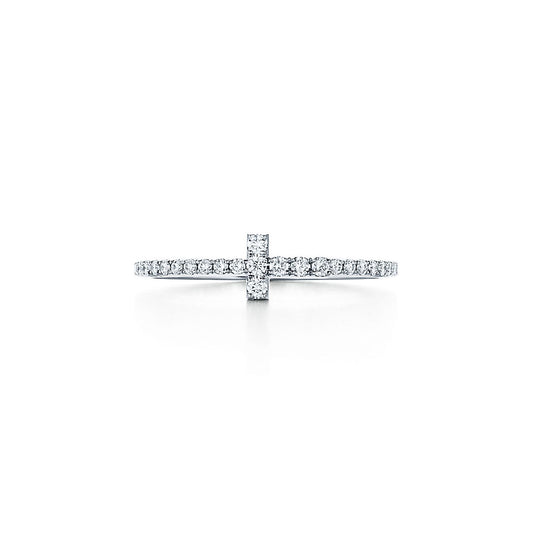 18K Tiffany Diamond Wire Ring