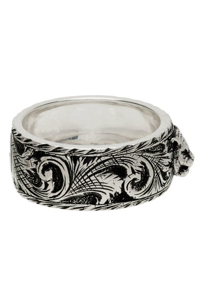 Double Gucci Feline Head Ring