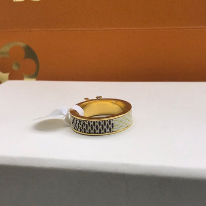 18K Louis Vuitton Leather Set of Two Rings