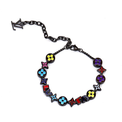 18K Louis Vuitton Monogram Party Black Bracelet