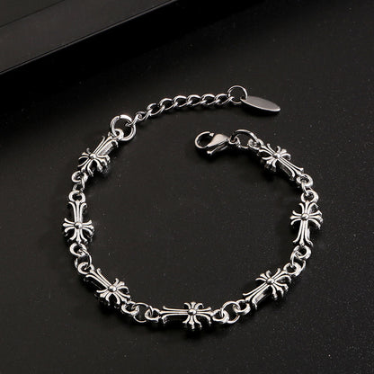 Chrome Hearts double-layer Cross simple bracelet