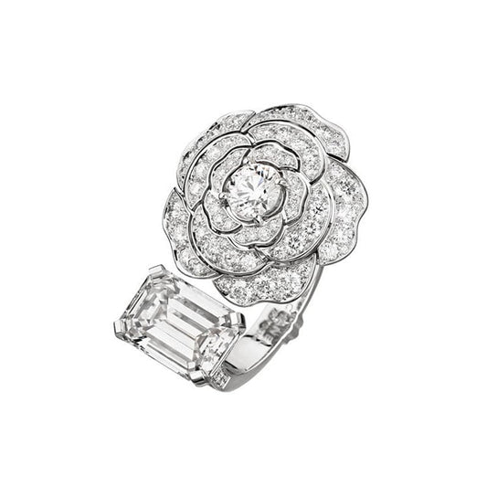 18K  Chanel Diamond Camelia Ring