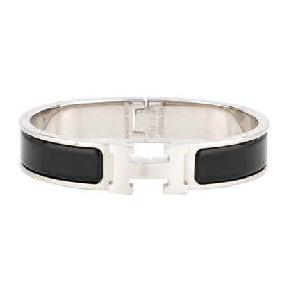 18K Clic Hermes Black Bracelet