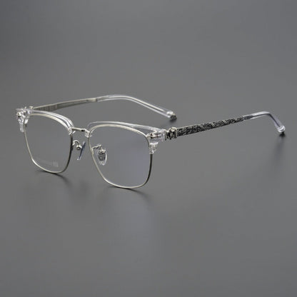 CHH Chrome Hearts Glasses Frameless Pure Titanium Glasses Frame Business