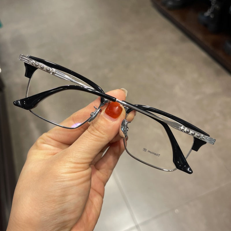 CHH Chrome Hearts Glasses Ultra Light Pure Titanium Myopia Glasses Frame