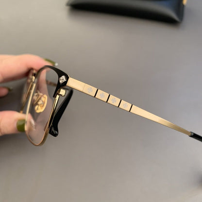 CHH Chrome Hearts Glasses Square Wide Myopia Pure Titanium Glasses Frame