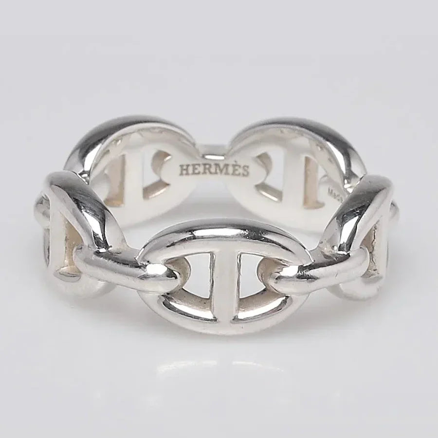 18K Chaine D'Ancre Enchainee Hermes Ring