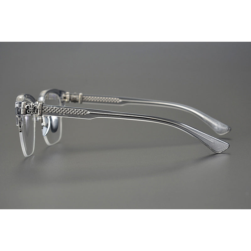 CHH Chrome Hearts Glasses square thick frame half frame myopia glasses frame