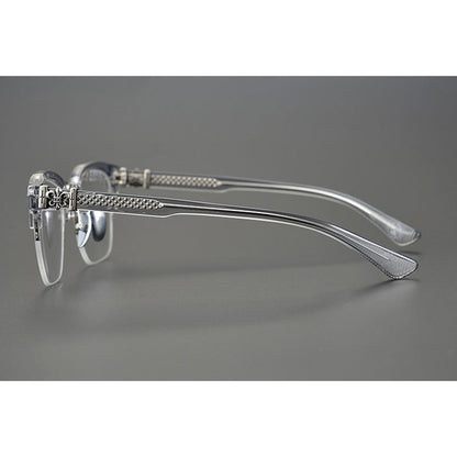 CHH Chrome Hearts Glasses square thick frame half frame myopia glasses frame