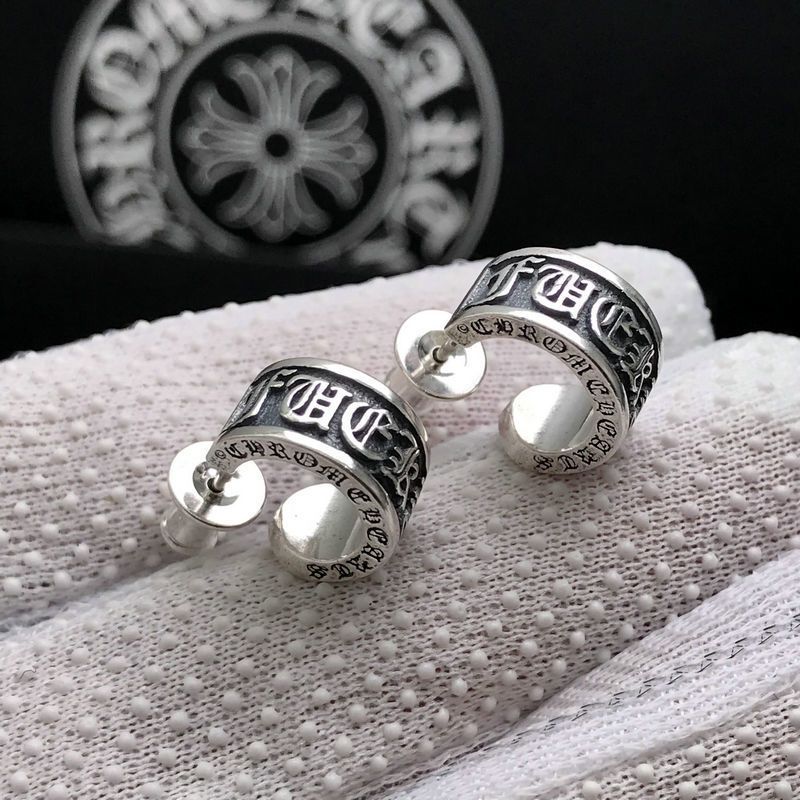 Chrome Hearts ear plug half hoop earrings