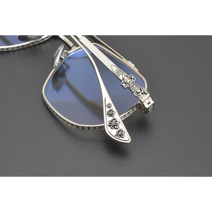 CHH Chrome Hearts Glasses Versatile Pilot Vintage Myopia Glasses Frame