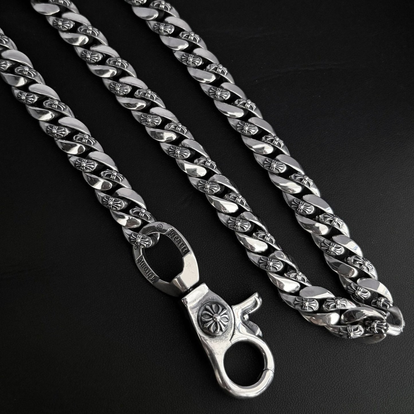 Chrome Hearts 925 Silver Cuban Bold Chain