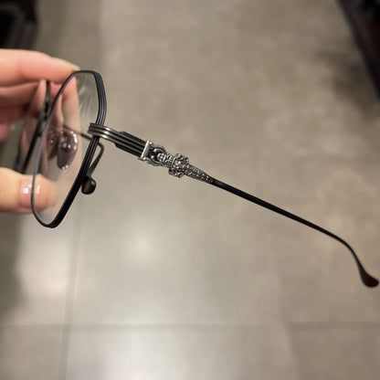 CHH Chrome Hearts Glasses Pure Titanium Polygon Retro Myopia Eyewear Frames
