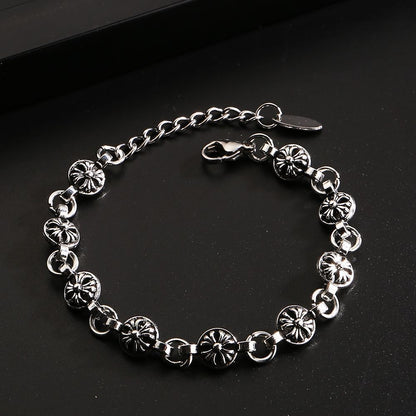 Chrome Hearts double-layer Cross simple bracelet