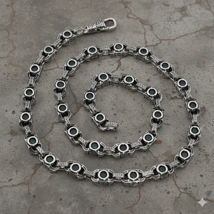 Chrome Hearts Aragogaceous pattern sapphire necklace for couples