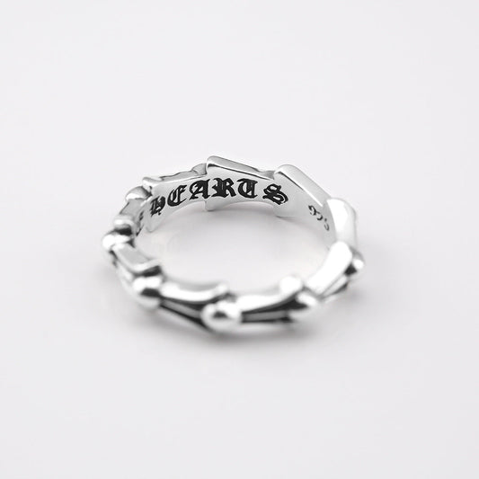 Chrome Hearts phoenix flower fishbone ring