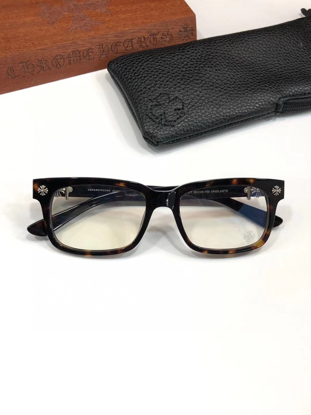 CHH Chrome Hearts Glasses Simple and generous retro square titanium myopia glasses frame