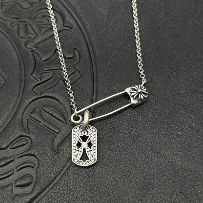 Chrome Hearts pin necklace with various elements