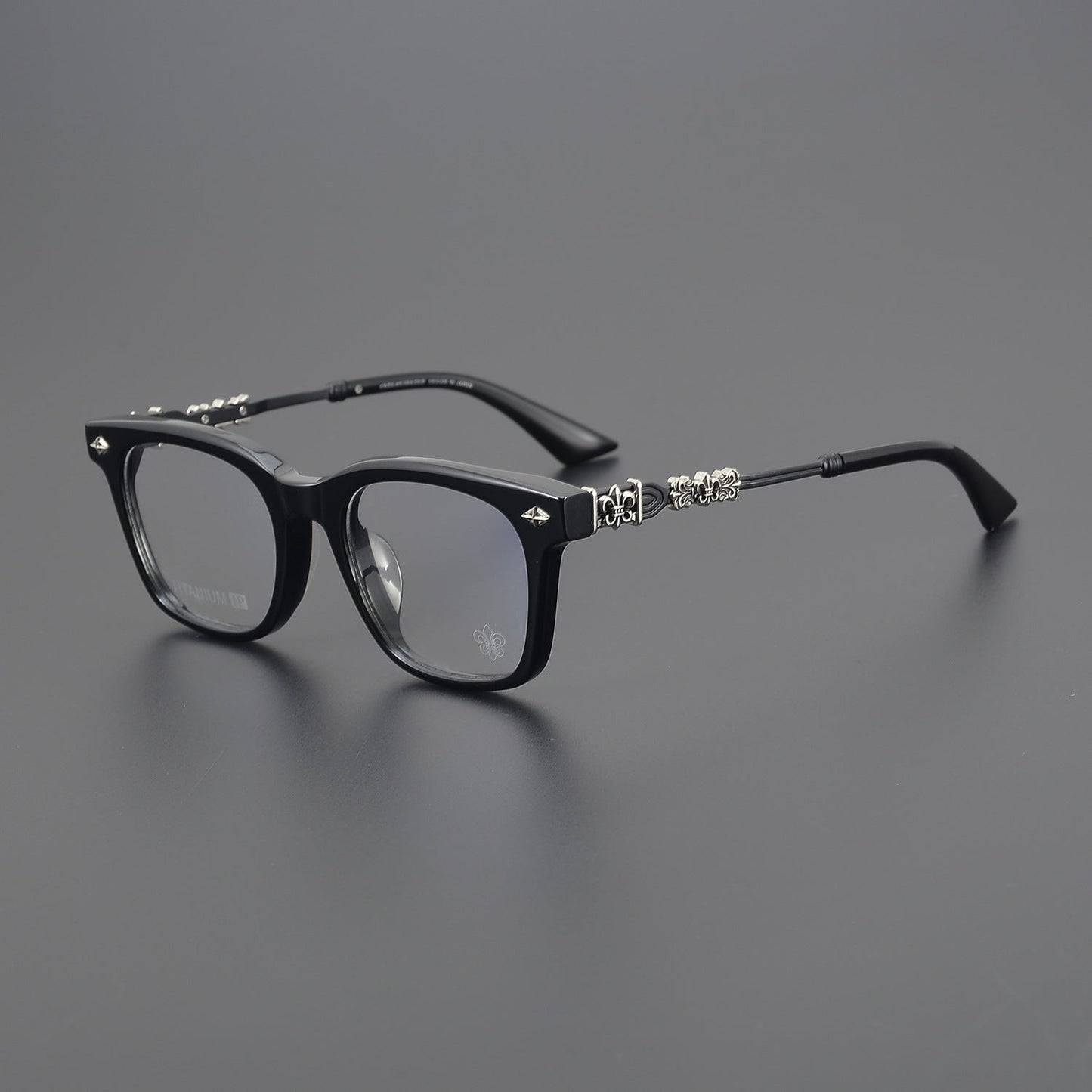 CHH Chrome Hearts Glasses Plain Silver Versatile Flat Mirrors Myopia Glasses Frame