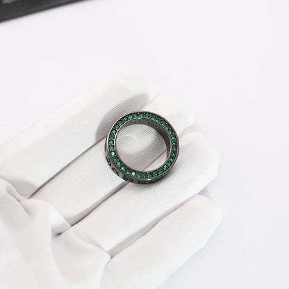 Chrome Hearts black green diamond ring