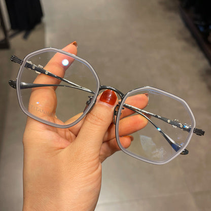 CHH Chrome Hearts Glasses Ultra Light Pure Titanium Vintage Polygon Eyewear Frames