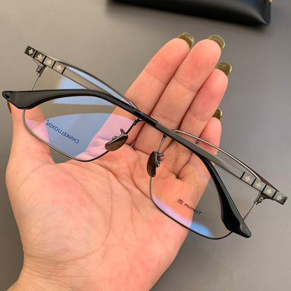 CHH Chrome Hearts Glasses Square Wide Myopia Pure Titanium Glasses Frame