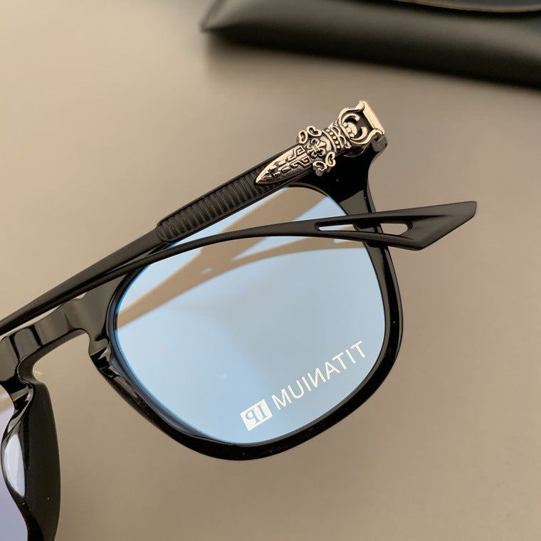 CHH Chrome Hearts Glasses Myopia glasses frame square pure titanium temple