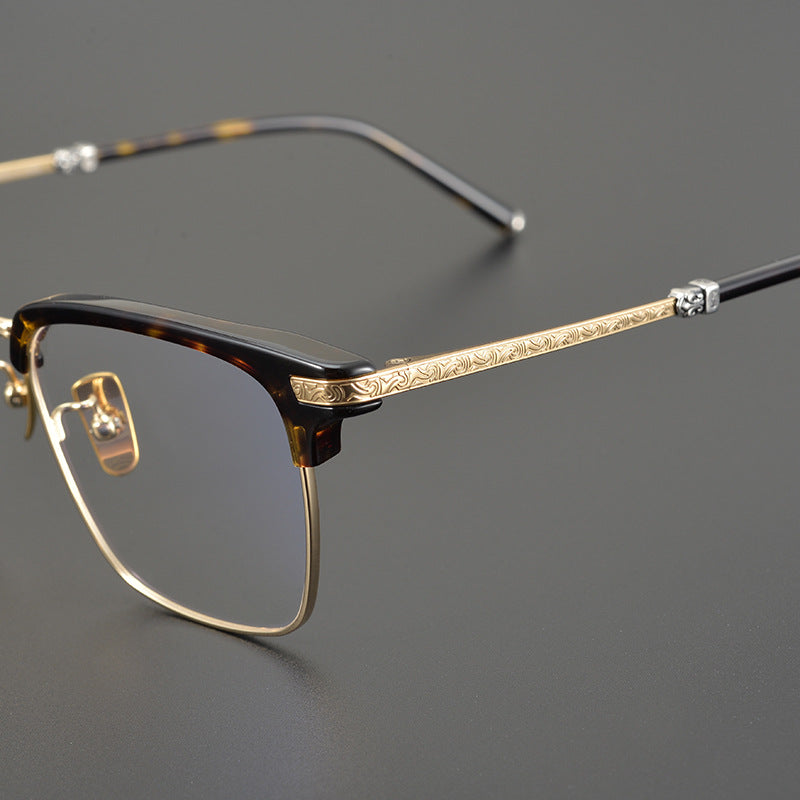 CHH Chrome Hearts Glasses Vintage Square Frame Pure Titanium Myopia Glasses Frame