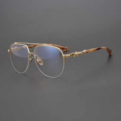 CHH Chrome Hearts Glasses Versatile Large Frame Pure Titanium Myopia Glasses Frame