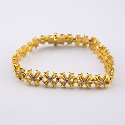 Chrome Hearts antique distressed diamond cross bracelet