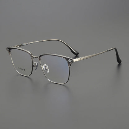 CHH Chrome Hearts Glasses Stylish Vintage Half Frame Pure Titanium Glasses Frame