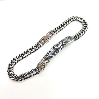 Chrome Hearts stainless steel retro polished Gothic style bracelet