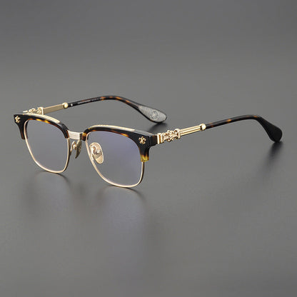 CHH Chrome Hearts Glasses Vintage half-frame glasses Pure titanium frames