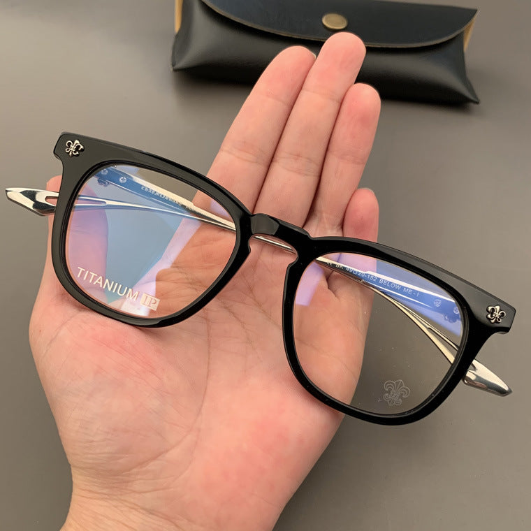 CHH Chrome Hearts Glasses Myopia glasses frame square pure titanium temple