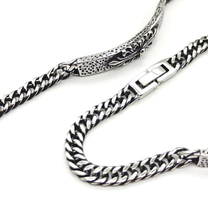 Chrome Hearts multi-layered retro cross flower curved bracelet