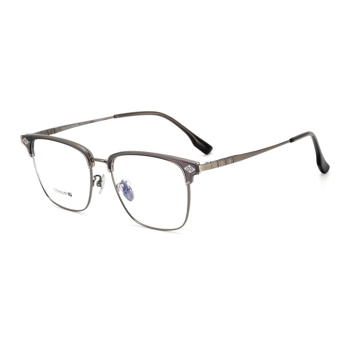 CHH Chrome Hearts Glasses Stylish Vintage Half Frame Pure Titanium Glasses Frame